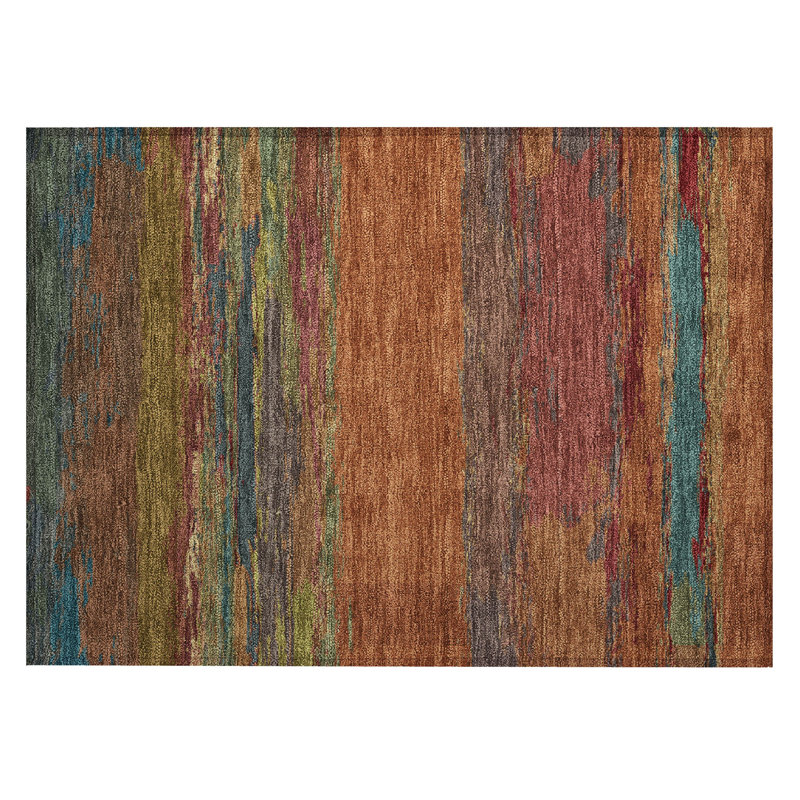 Terracotta Synthetic Washable Rectangular Rug 30" x 20"