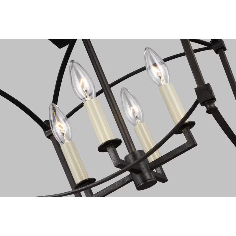 Plafonnier semi-encastré 4 lumières Olive, Acier Smith