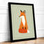 Minimalist Fox Modern - Framed Print-498271525-498271526