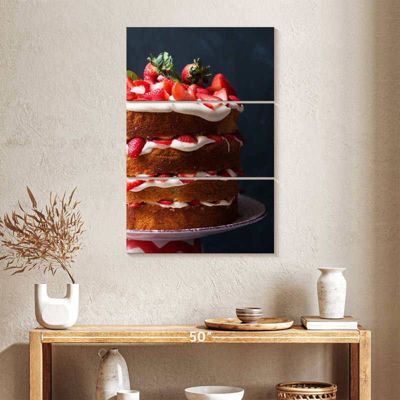 Yarlin Strawberry Layered Cake, 32" H x 20" W