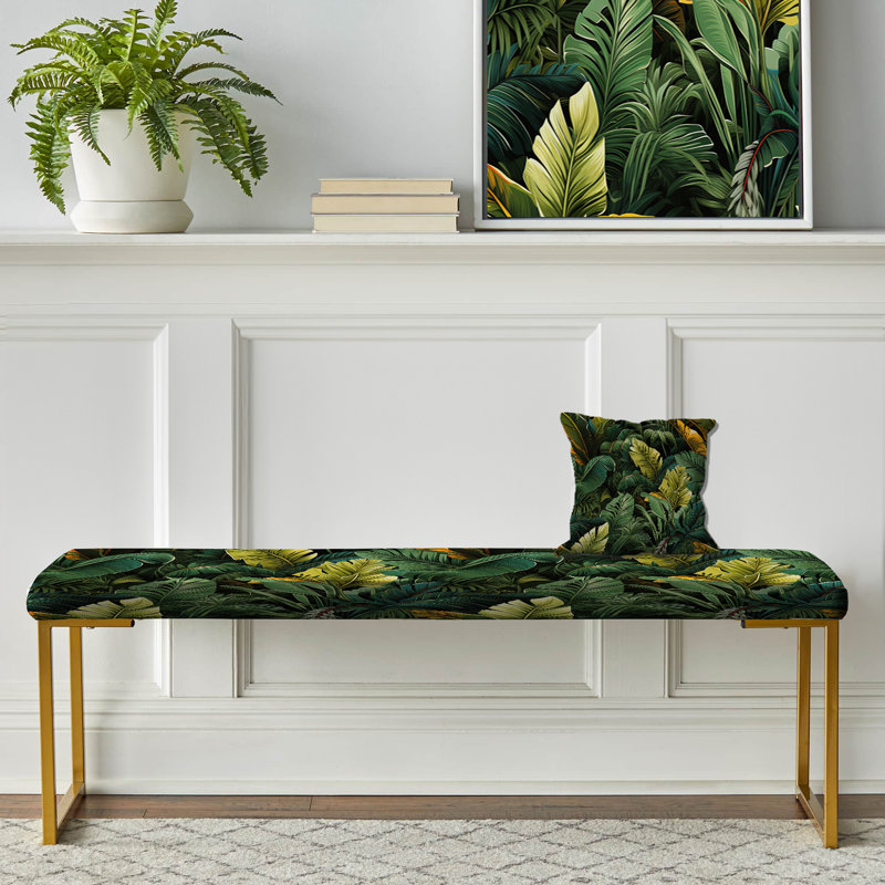 Banc tropical rembourré or, Tropicana Jungle Tropical