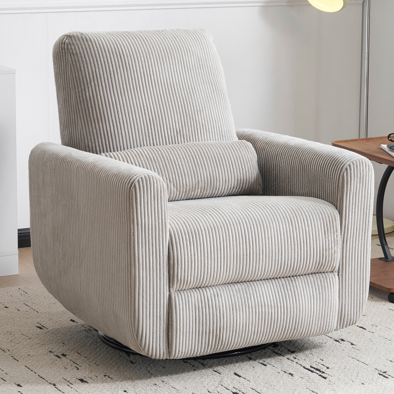 360° Swivel Recliner With Heating And Massage, Gray