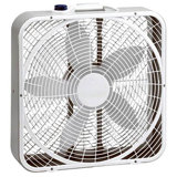Lasko 20" 3-Speed Weather Shield Performance Box Fan W/ Easy Carry Handle, White