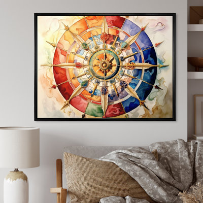 La roue religieuse du dharma sur toile