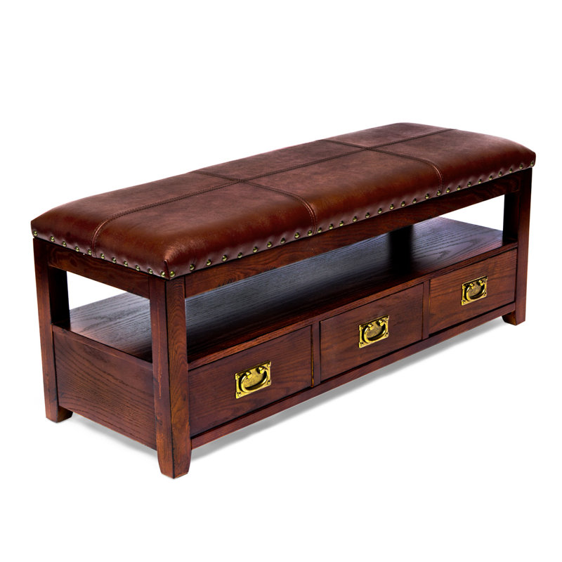 Banc de rangement en bois Vihaan