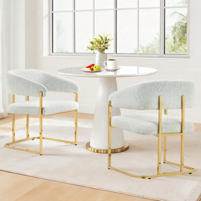 Upholstered Metal Armchair