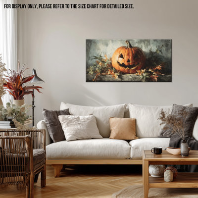 Grandes citrouilles, art mural d'automne
