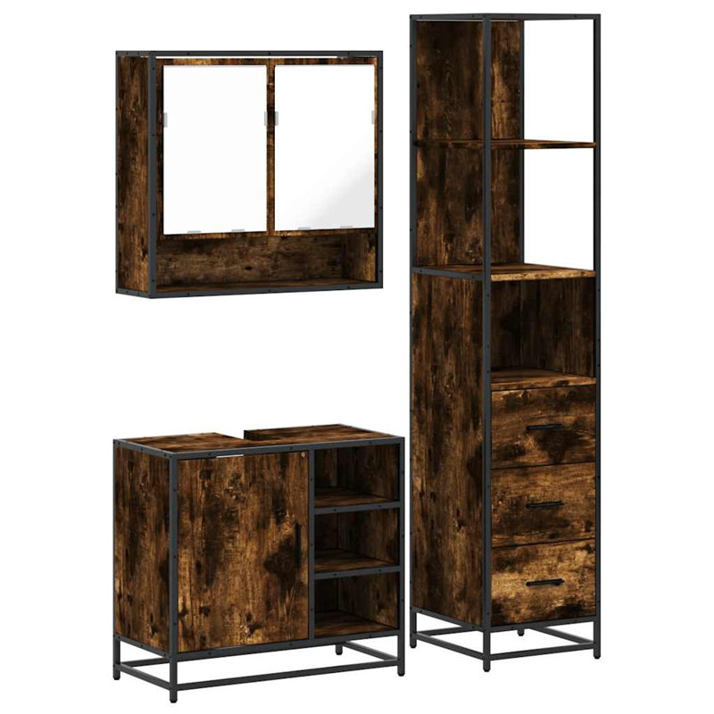 Alonni Bathroom Furniture Suite, Rustric Brown