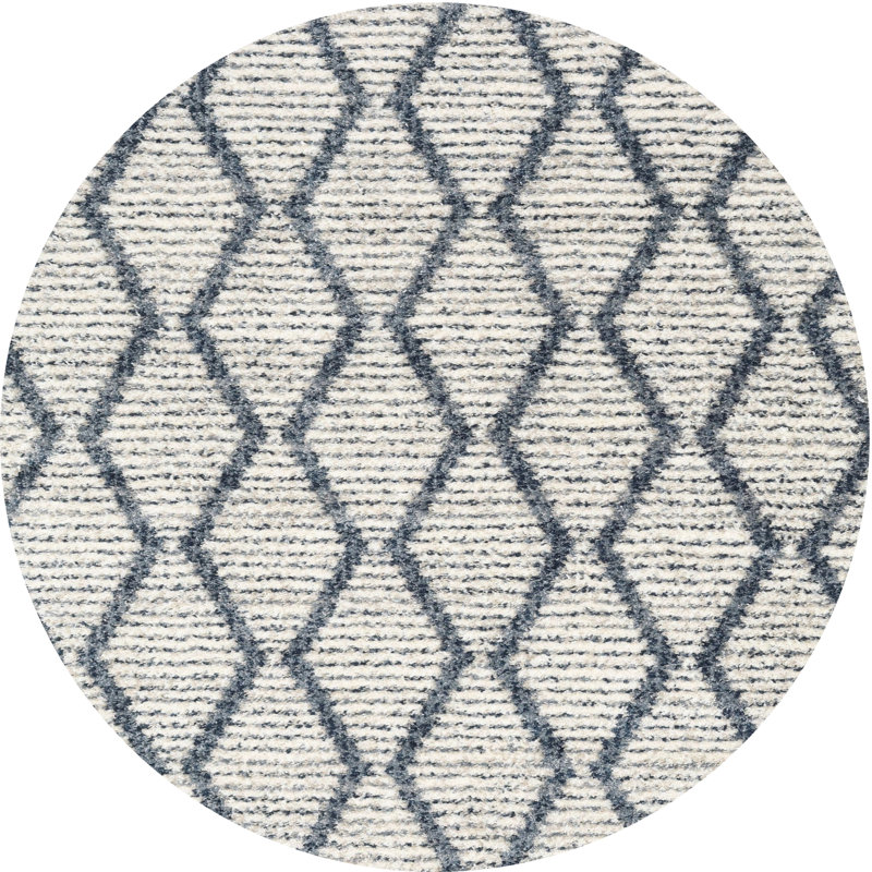 Geometric Indoor Rug, Round 3'