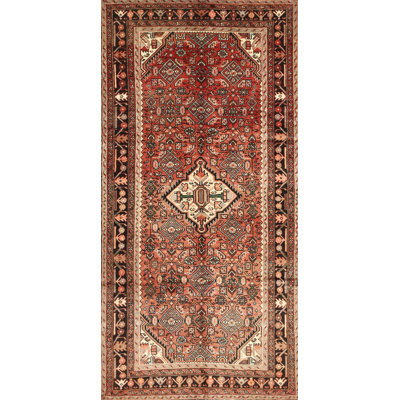 Tapis brun/noir/beige traditionnel