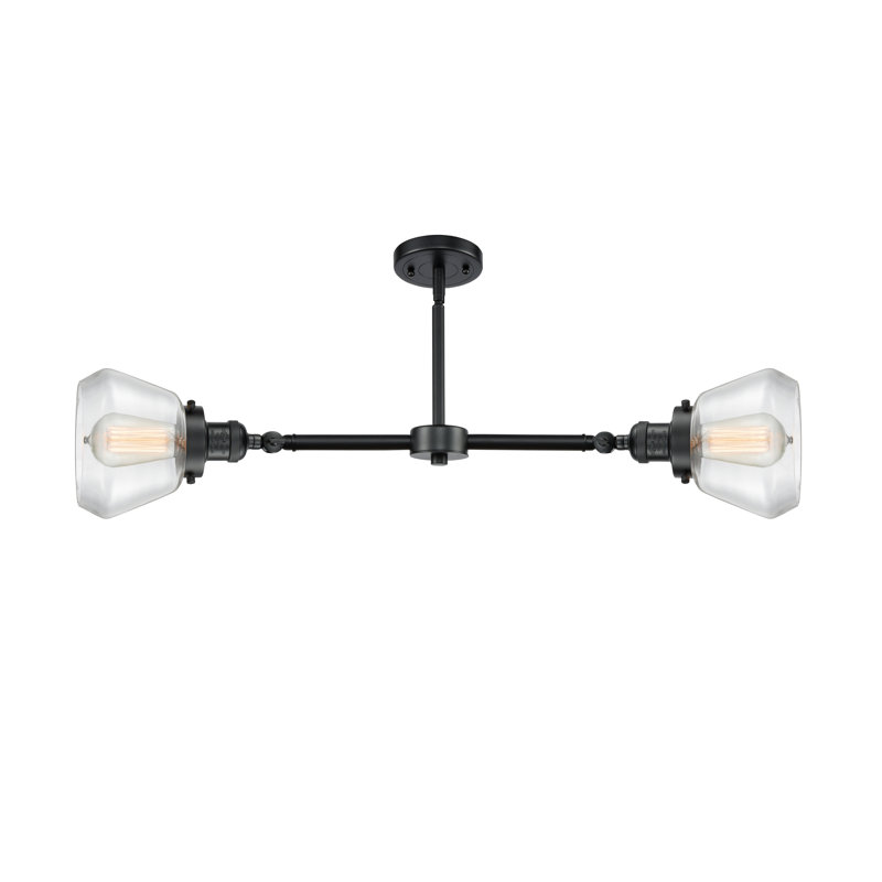 Chill 2 - Light Kitchen Island Pendant, 6 Watt Vinage LED Bulb, Clear, Oil Rubbed Bronze