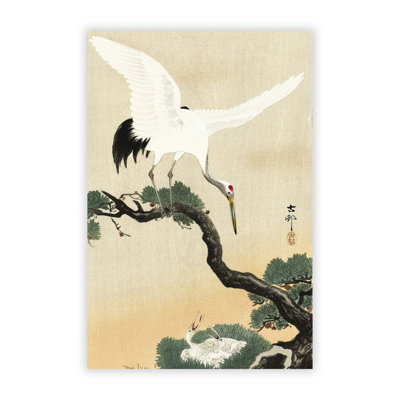 Japanese Crane Birds by Ohara Koson - No Frame Painting