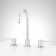 Lexia 1.2 GPM Widespread Gooseneck Bathroom Faucet