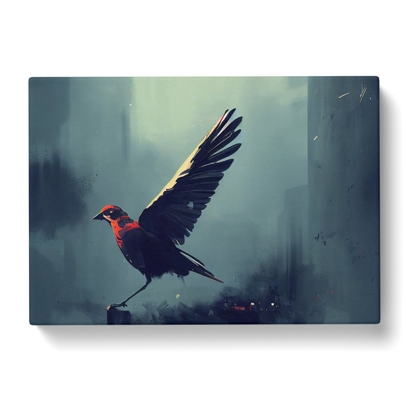 Bird Art - Wrapped Canvas, 40cm H x 60cm W x 3cm D