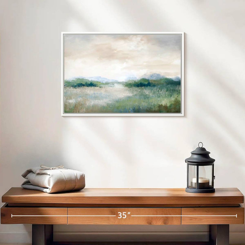 Calmer Vista, Cadre flottant blanc, 19 po x 13 po
