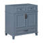 Meuble-lavabo 30 po sans comptoir, armoire de rangement en bois massif avec portes à fermeture douce