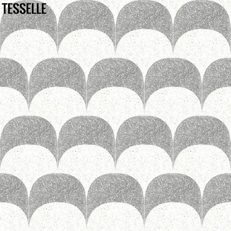 Copacabana 8" x 8" Cement Patterned/Concrete Look Wall & Floor Tile, Silveria