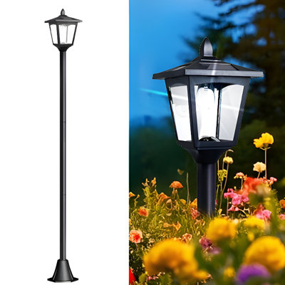 67" Outdoor Solar Lamp Post Light With Adjustable Height, Vintage Led Waterproof Pathway Light For Garden, Yard, Patio, Lawn Decor