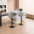 Brinitta Modern Swivel Adjustable Height Bar Stools Faux Leather Padded Counter Stools