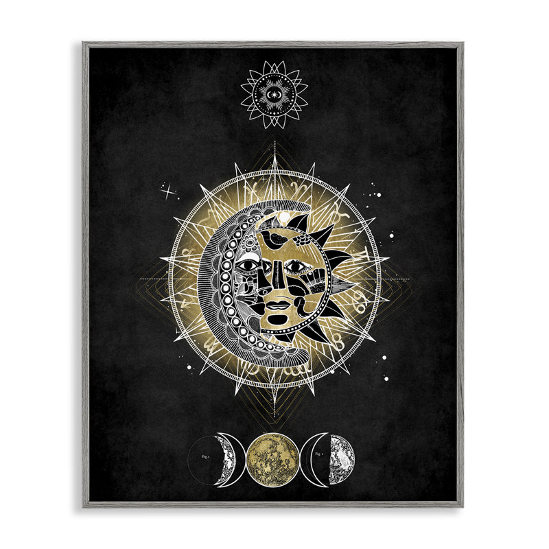  Art lunaire et solaire fractal, estampe numérique par Oliver Jeffries, H 30 po x l 24 po, Estampe numérique Farmhouse