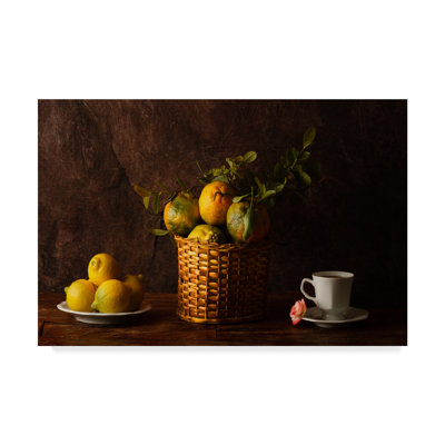 «Still Life With Lemons, Oranges and a Rose», reproduction de photo sur toile tendue