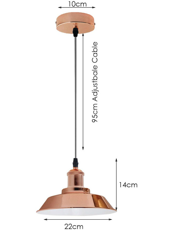 1 - Light Rose Gold Bowl Pendant