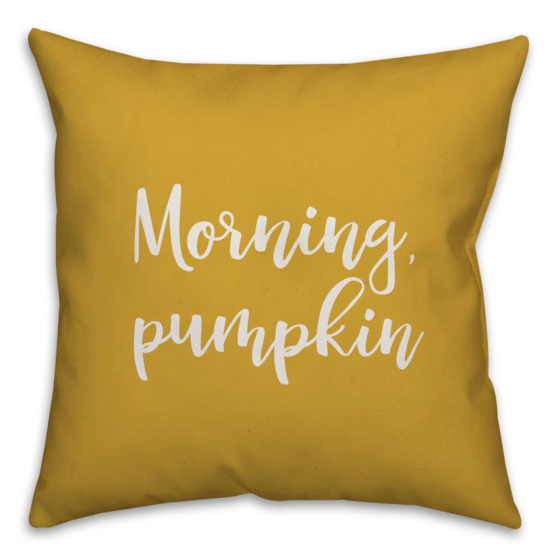 Reversible Throw Pillow, Mustard, Throw Pillow