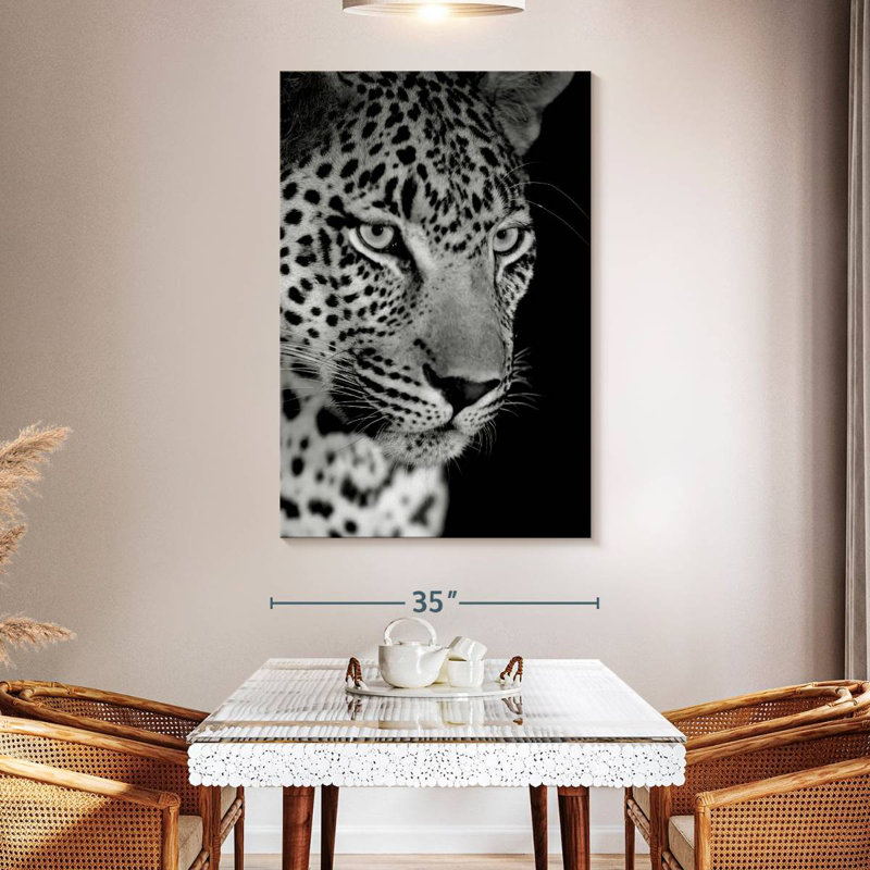 Brampt Leopard Monochrome, 51" H x 34" W