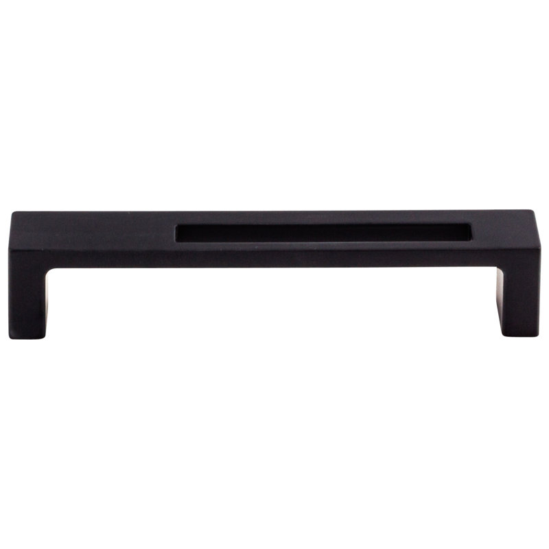 Modern Metro Slot Bar pull, 5" Center to Center, Flat Black