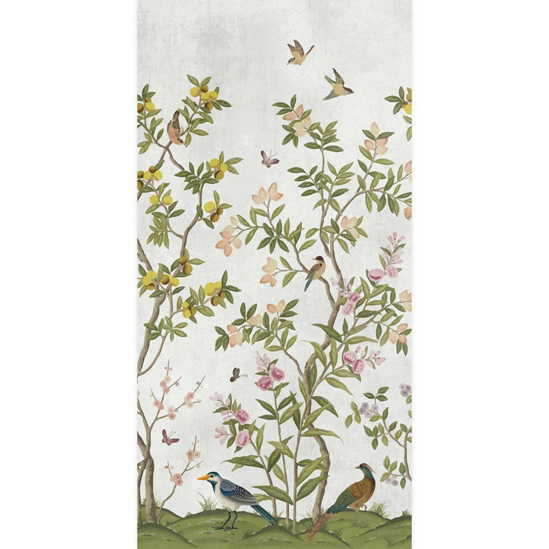 Bordure florale pelez et collez, L 96 po x l 48 po