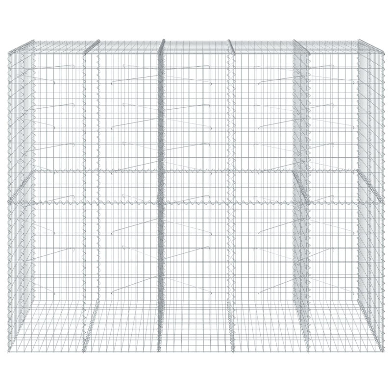 Clôture de bordure en métal argenté, 8 pi X l 7 pi X P 3 pi D
