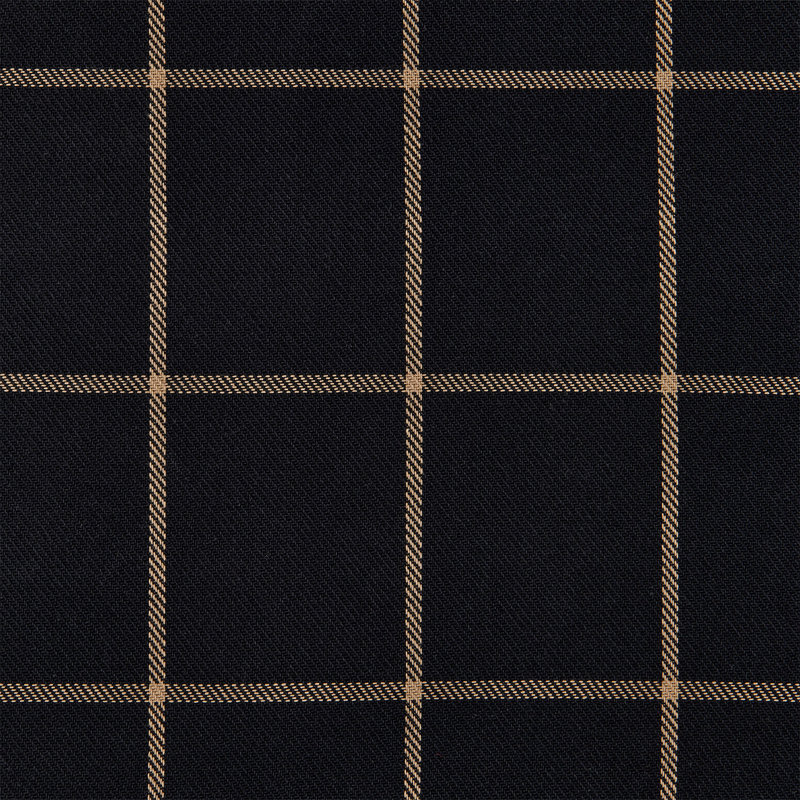 Black and Tan Plaid Cotton Polyester Euro Sham, 27 x 27"