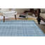 Tapis bleu en laine touffeté à la main Sanura-970317306