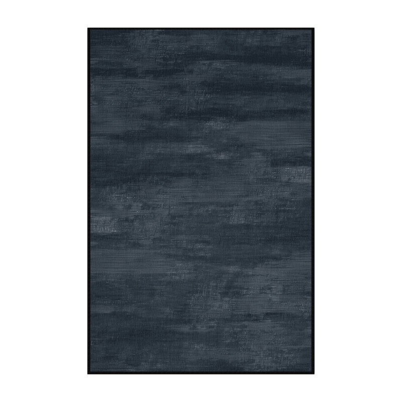 Machine Washable Abstract Gray Area Rug, Runner 2' x 4'