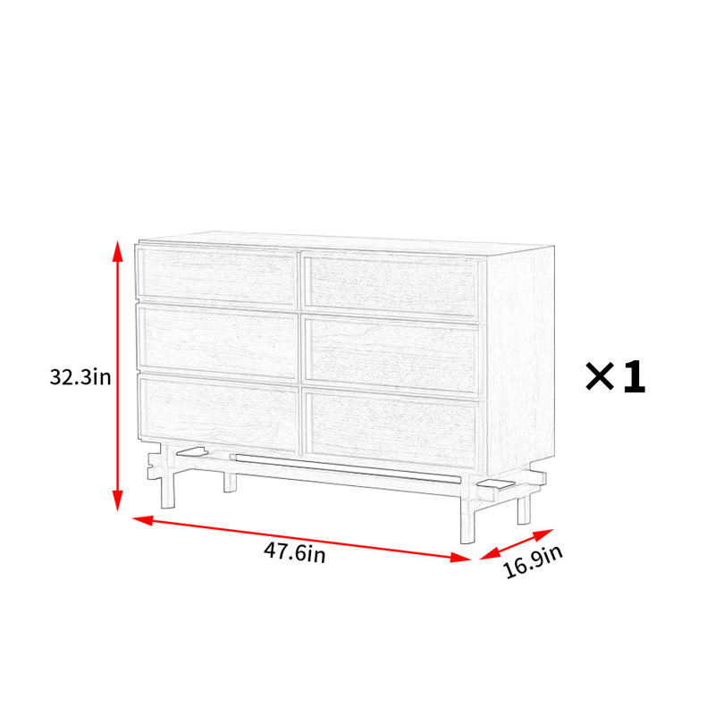 Commode d'appoint style japonais
