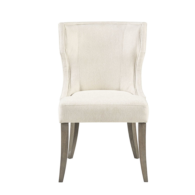 Chaise rembourrée à oreilles, Crème