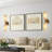 20" Dimmable Solid Brass Alabaster Wall Mounted Sconce With Alabaster Shade (Set of 2)
