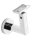 Glass Mount Handrail Bracket with Square Rose and Curved Plate