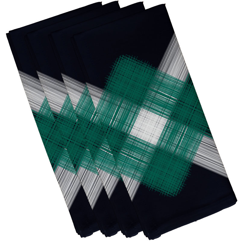 Ensemble de serviettes 4 pièces Hancock, Vert/bleu