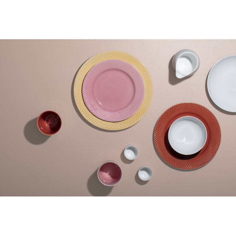 Rhombe Color Lunch Plate, Dia: 8.3", Rose