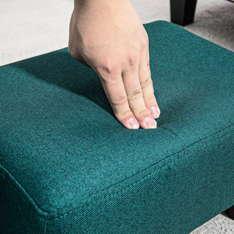 Foot Rest Of , Linen Upholstery And Plastic Legs For Living Room Function Stool By Style