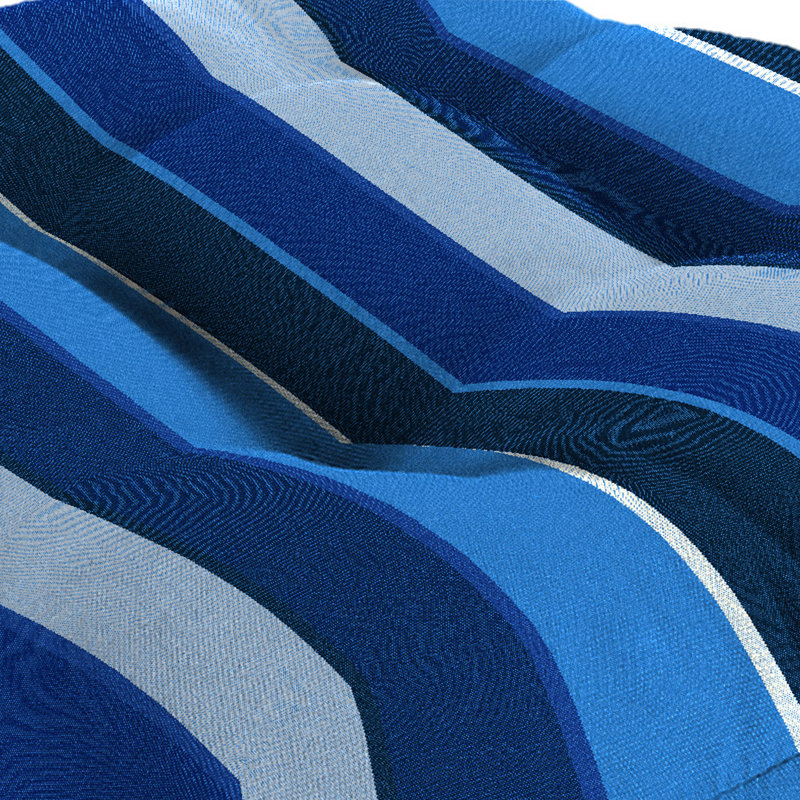 Outdoor Wicker Seat Cushion, Milano Cobalt Polyester