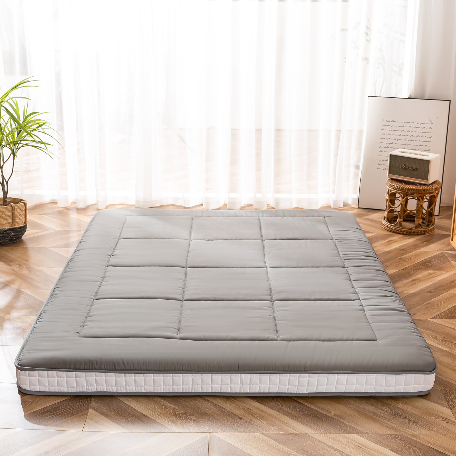 Etting 4 Padded Roll Up Floor Futon Mattress