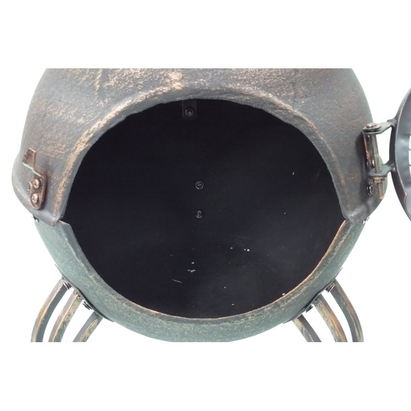Billie Column Cast Iron Chimenea, Brown
