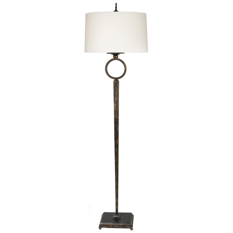 Peering Floor Lamp, White, Bronze