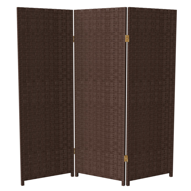 70.75" x 140" 8 Panel Room Divider, 70.75" H x 52.5" W x 0.75" D, Dark Mocha, 3