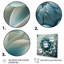 Bleu, blanc, fleurs de Dahlia I - art mural Dahlia-86828308-86828313