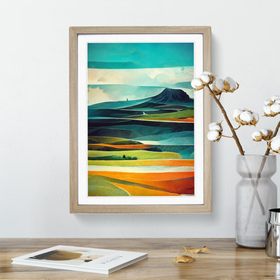 Meadow Landscape Abstract No.5 - Framed Print