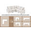 84*84" Modern L Shape Modular Sofa,black-507155699