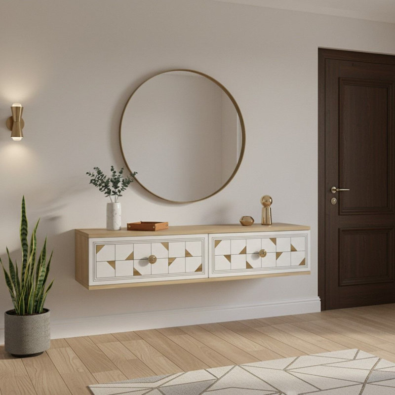 Commode, White/Gold